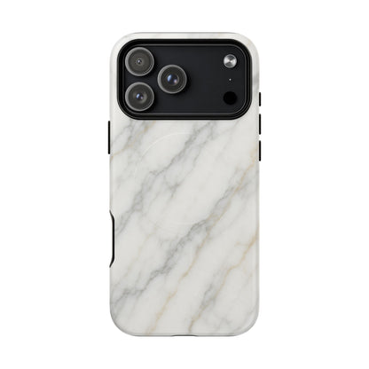 Classic White Marble iPhone Case with MagSafe - Shamo's