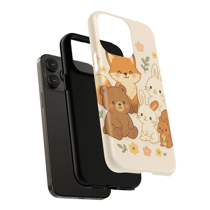 Forest Friends iPhone Case — Fox, Bear & Bunny Design. with MagSafe  Shamo's