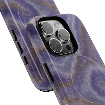 Purple Agate Marble iPhone Case with MagSafe