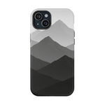 Monochrome Mountain Design iPhone Case | MagSafe  Shamo's iPhone 15 Plus / Matte