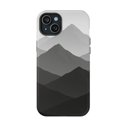 Monochrome Mountain Design iPhone Case | MagSafe  Shamo's iPhone 15 Plus / Matte