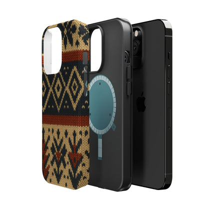 Nordic Knit Pattern MagSafe Impact-Resistant iPhone Case
