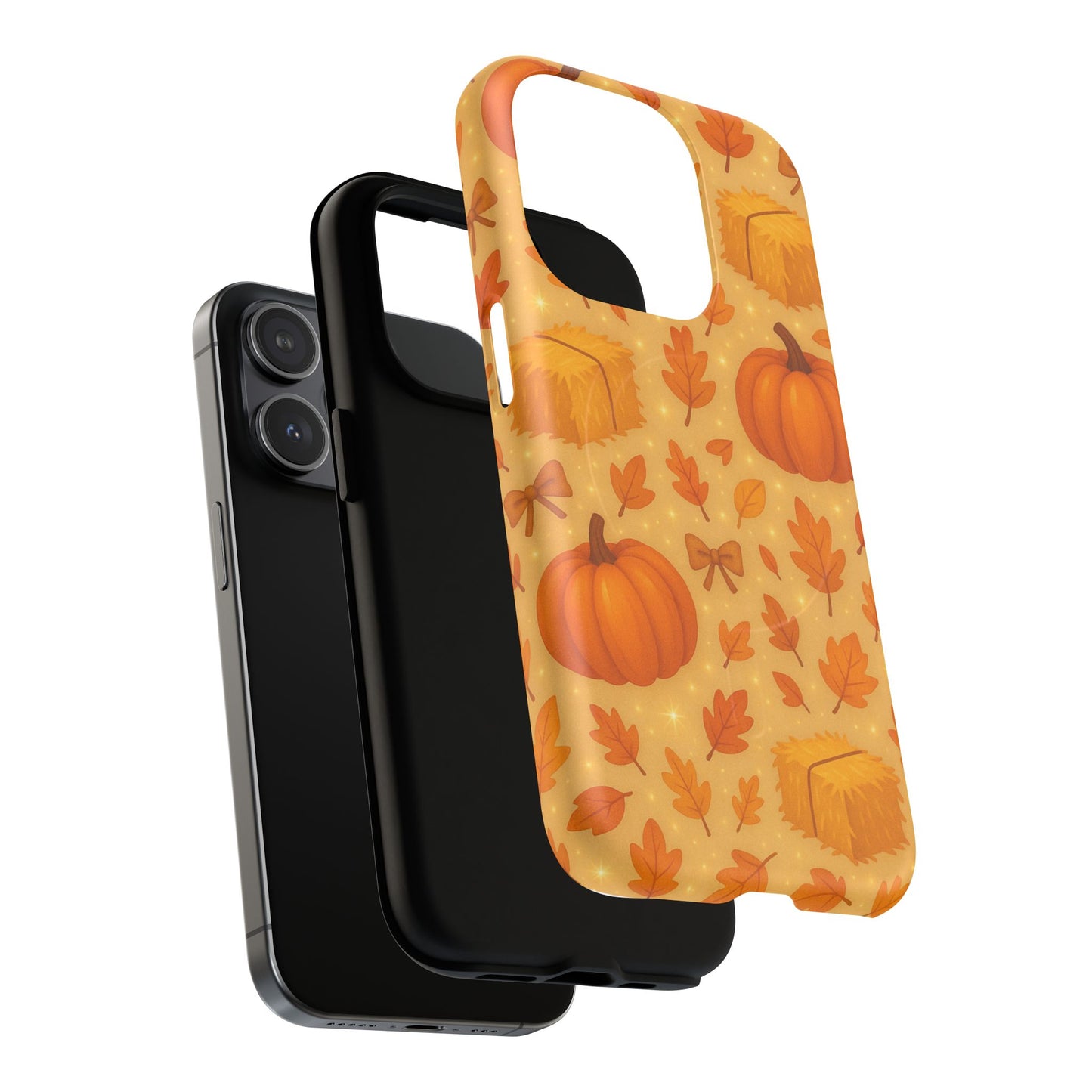 Autumn Harvest iPhone Case — Pumpkin & Haystack Fall with MagSafe - Shamo's