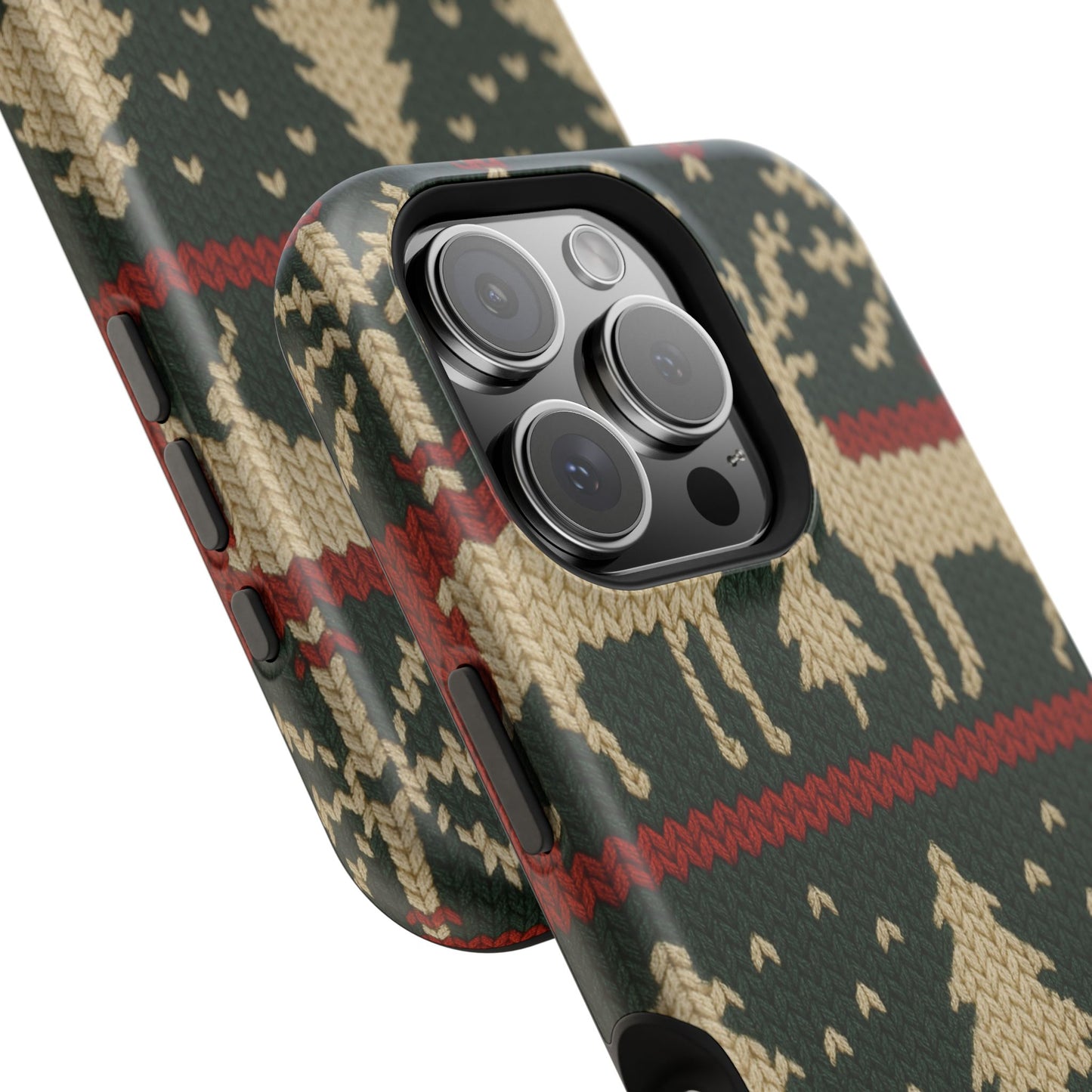 Holiday Reindeer Knit iPhone Case | compatible with MagSafe