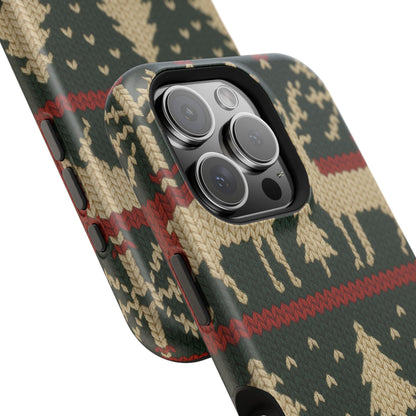 Holiday Reindeer Knit iPhone Case | compatible with MagSafe