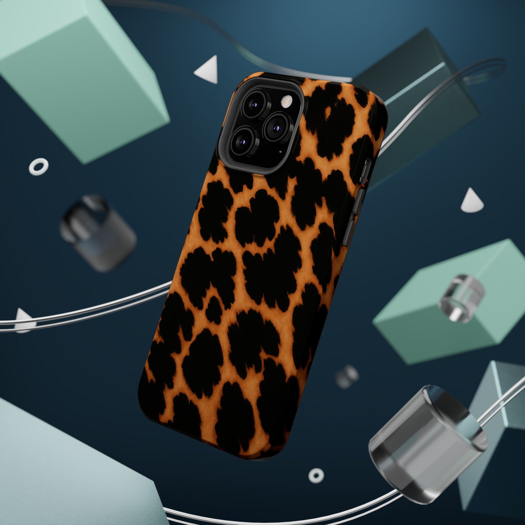 Leopard Print Impact-Resistant iPhone Case with MagSafe Compatibility  Shamo's