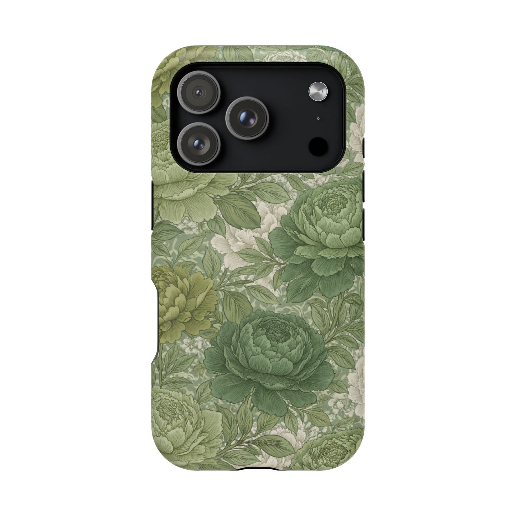 Green Succulent Floral Magnetic Impact-Resistant iPhone Case, MagSafe Compatible - iPhone 17 Pro / Matte - Shamo's