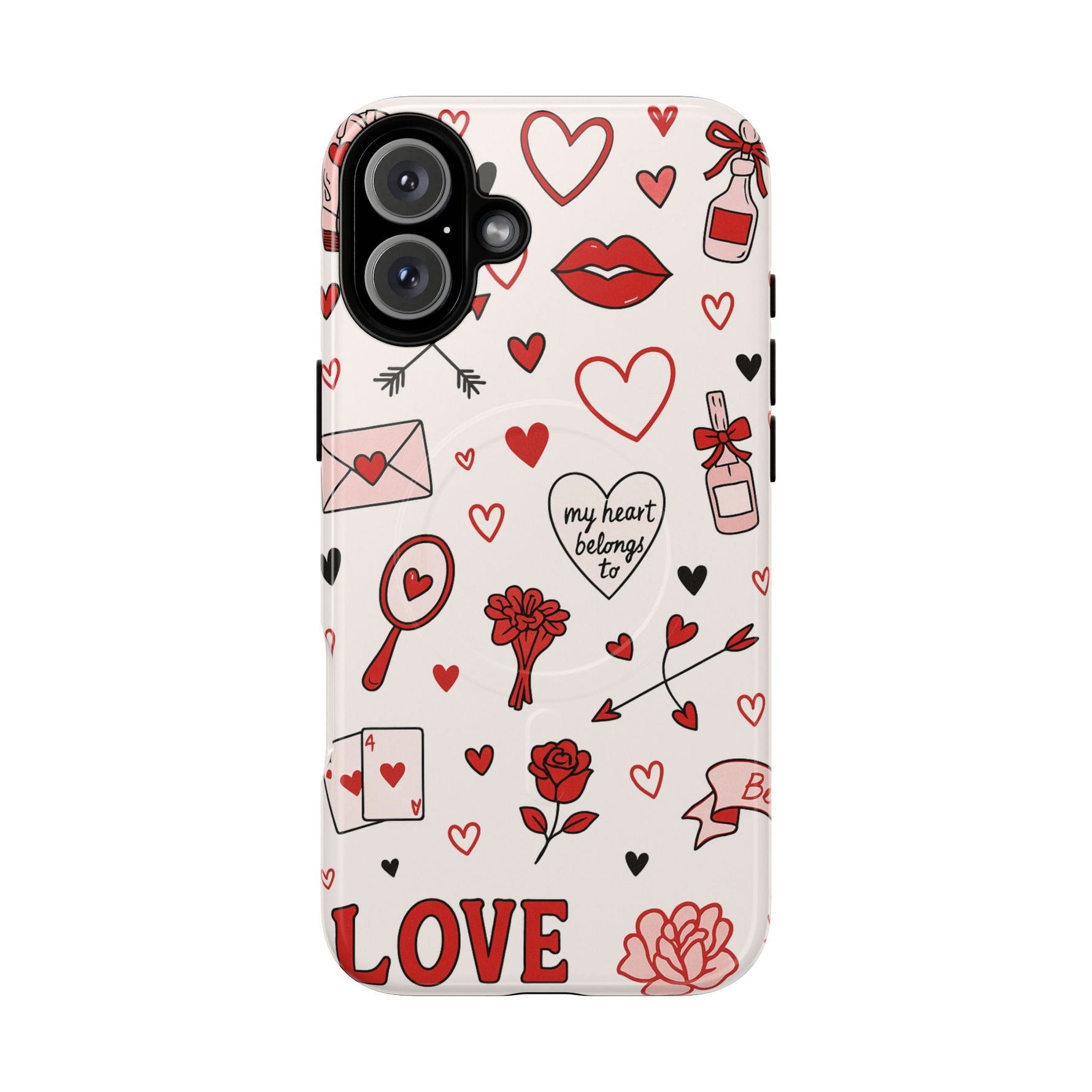 Romantic Love Doodle Tough iPhone Case (