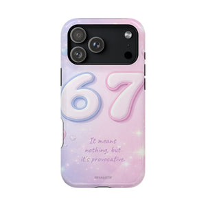 6 7 Viral TikTok Trend Pastel Aesthetic Magnetic Impact-Resistant iPhone Case, Personalizable Text and MagSafe Compatible - iPhone 17 Pro Max / Glossy - Shamo's