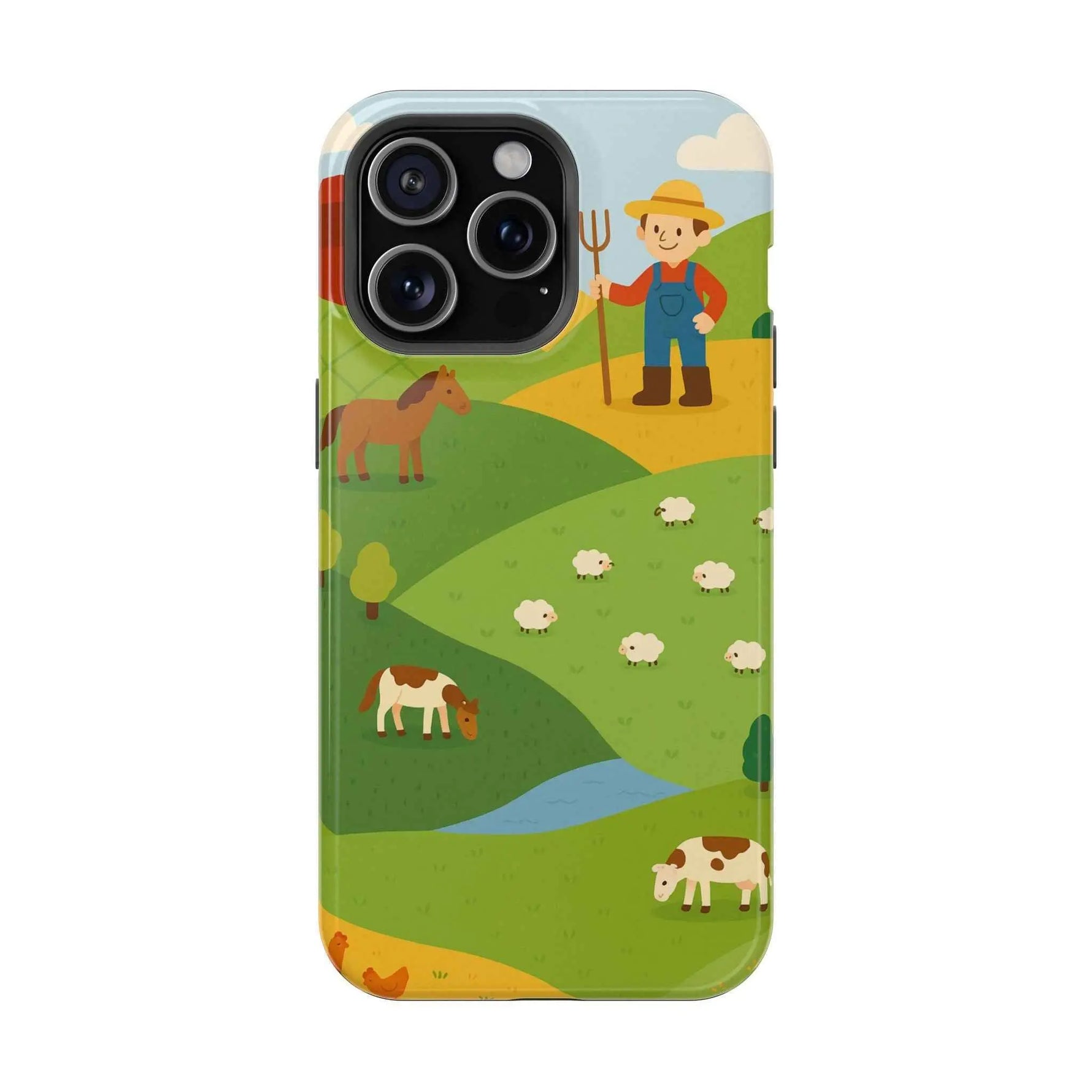 Farm-Themed Impact-Resistant MagSafe Phone Case