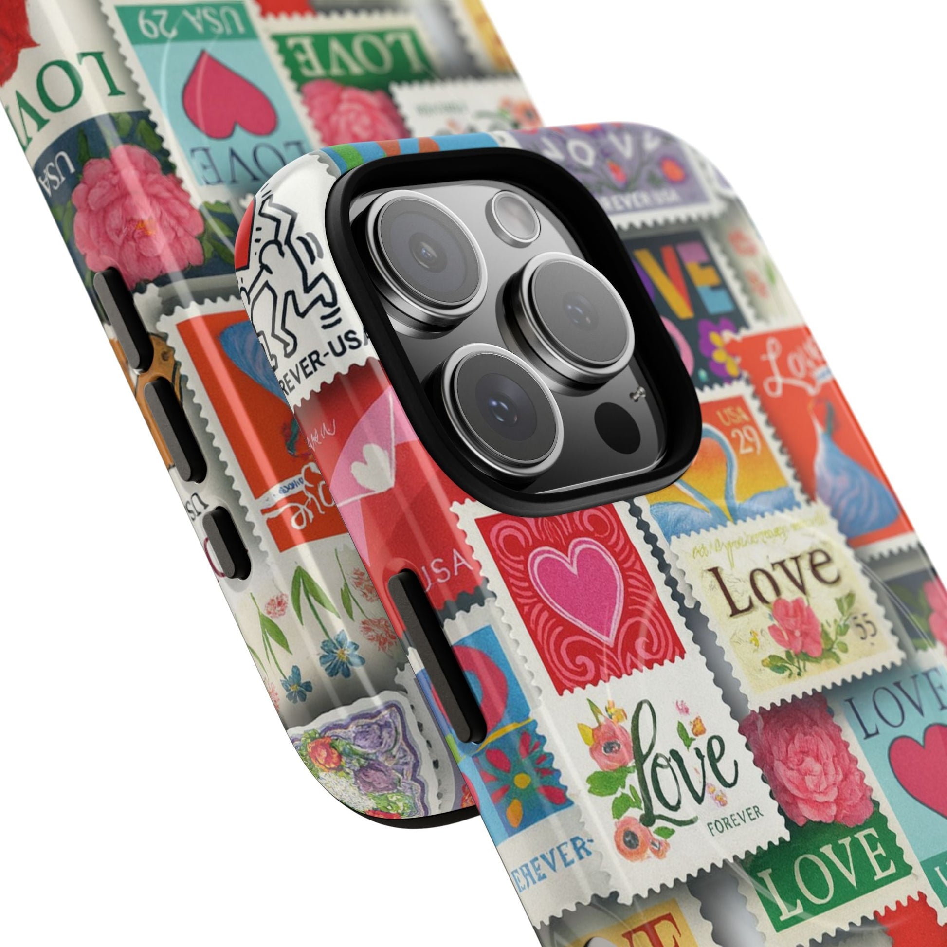 Vintage Romantic Love Stamp iPhone Case | Tough Protection + MagSafe  Shamo's