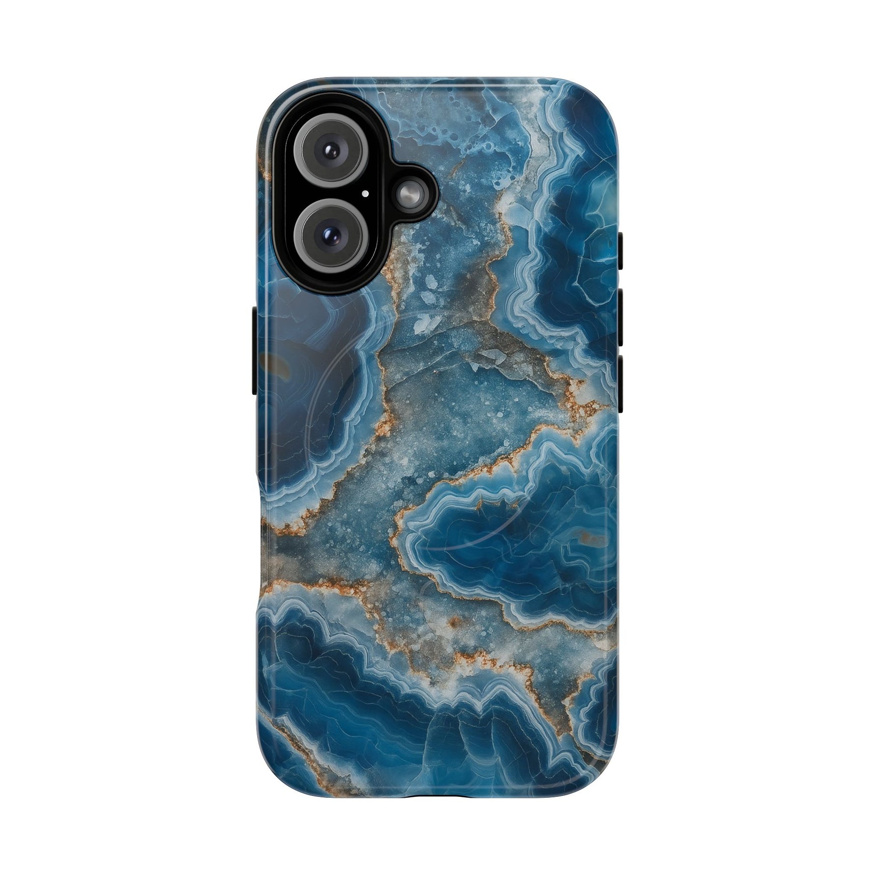 Blue Agate Marble iPhone Case —with MagSafe - Shamo's