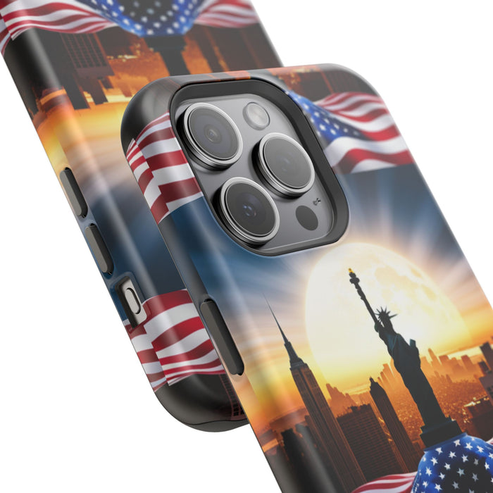 MagSafe American Flag Tough Phone Case: Show Your Patriotism in Style