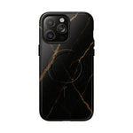 Black & Gold Marble iPhone Case with MagSafe - Shamo's