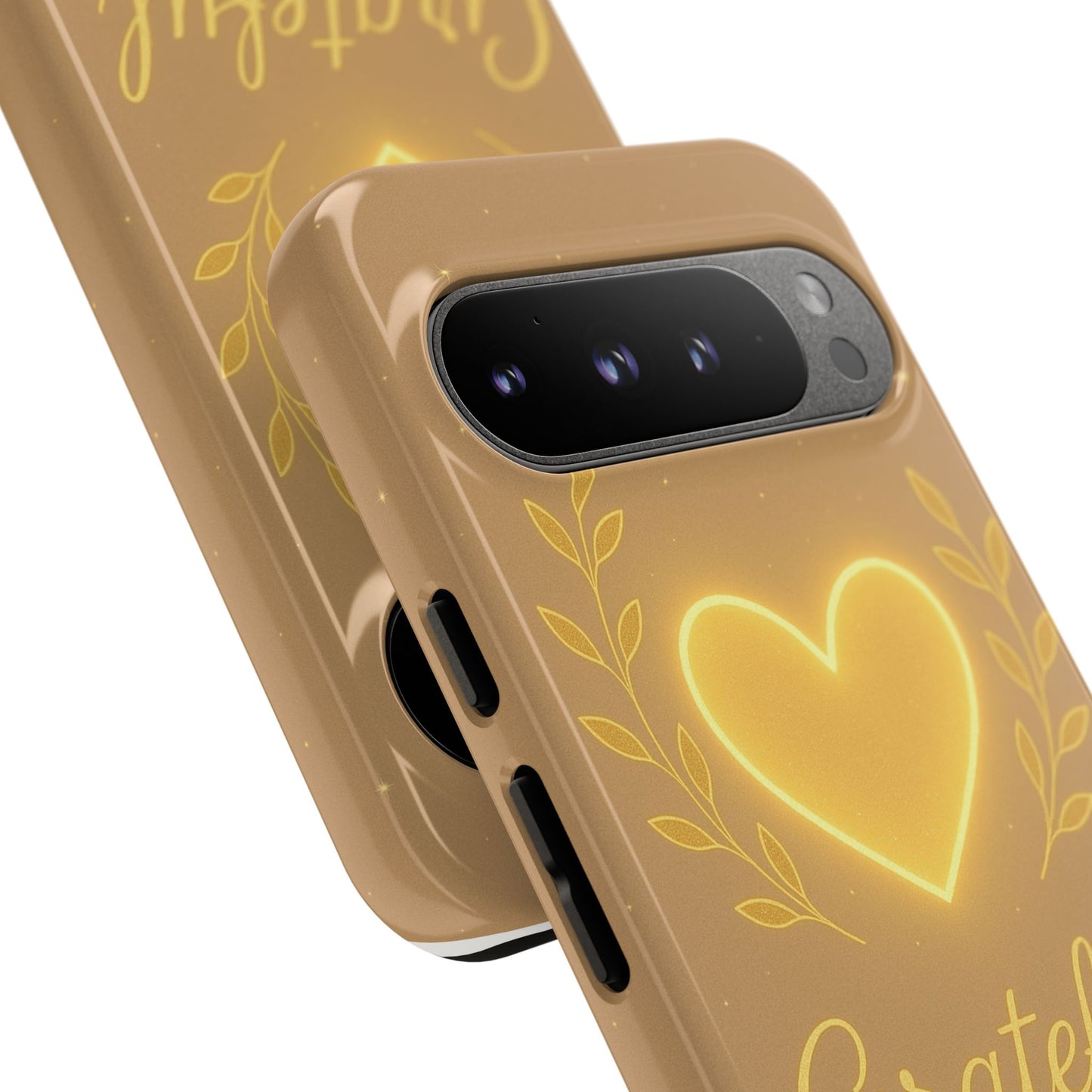 Grateful Heart iPhone Case — Warm Neon Heart