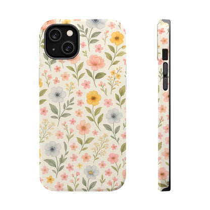 Floral Garden Impact iPhone Case with MagSafe compatibility  Shamo's iPhone 14 Plus / Matte