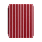 Red Burgundy Stripe Kindle Case - Protective E-Reader Cover