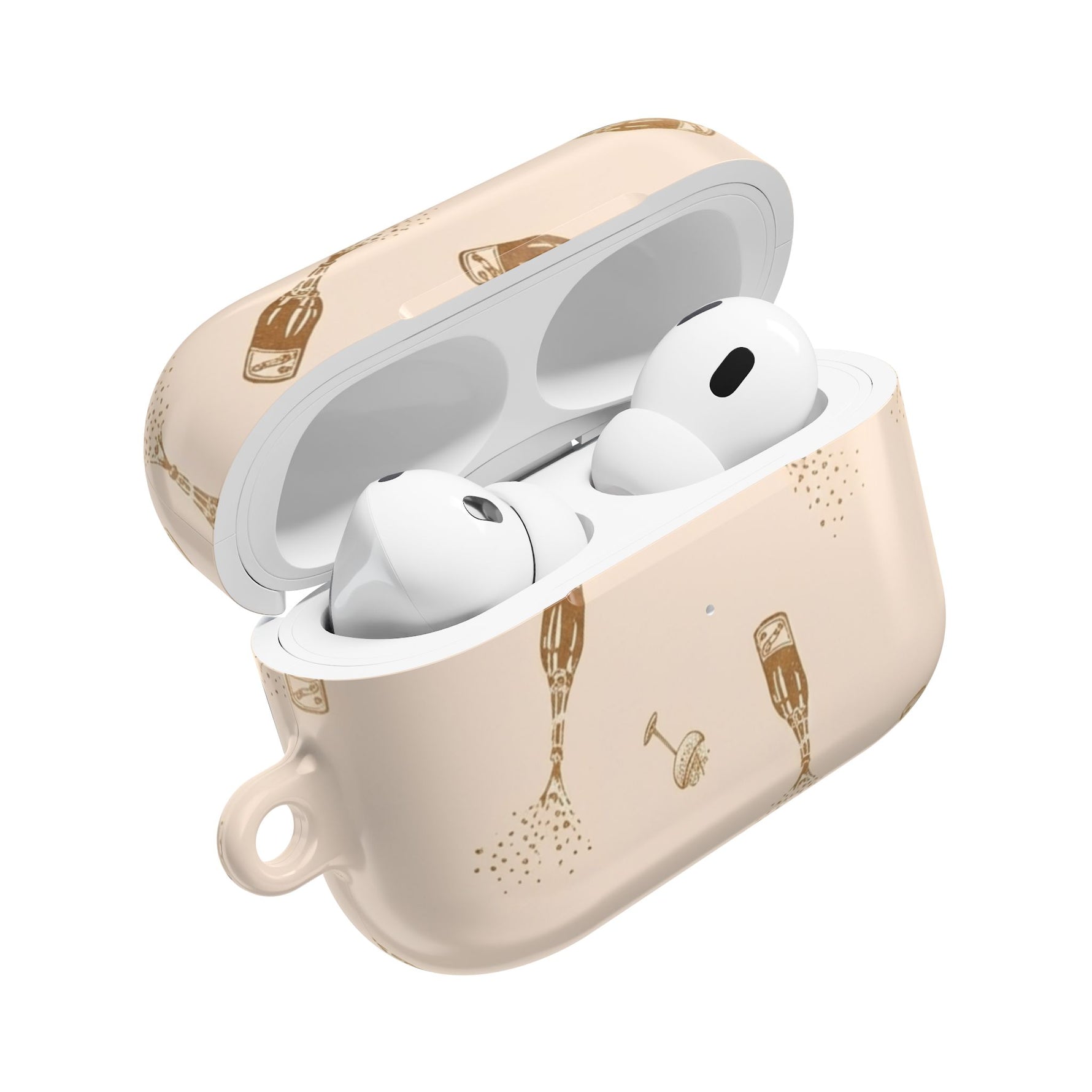 AirPod Case — Champagne Bubbles Pattern Silicone Case