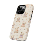 Cute Pastel Bear Impact Phone Case | Heart & Star Kawaii Pattern