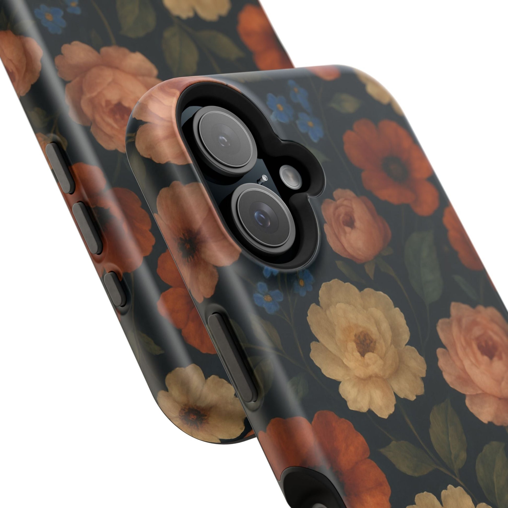 Floral Vintage Rose Magnetic Impact iPhone Case with MagSafe  Shamo's