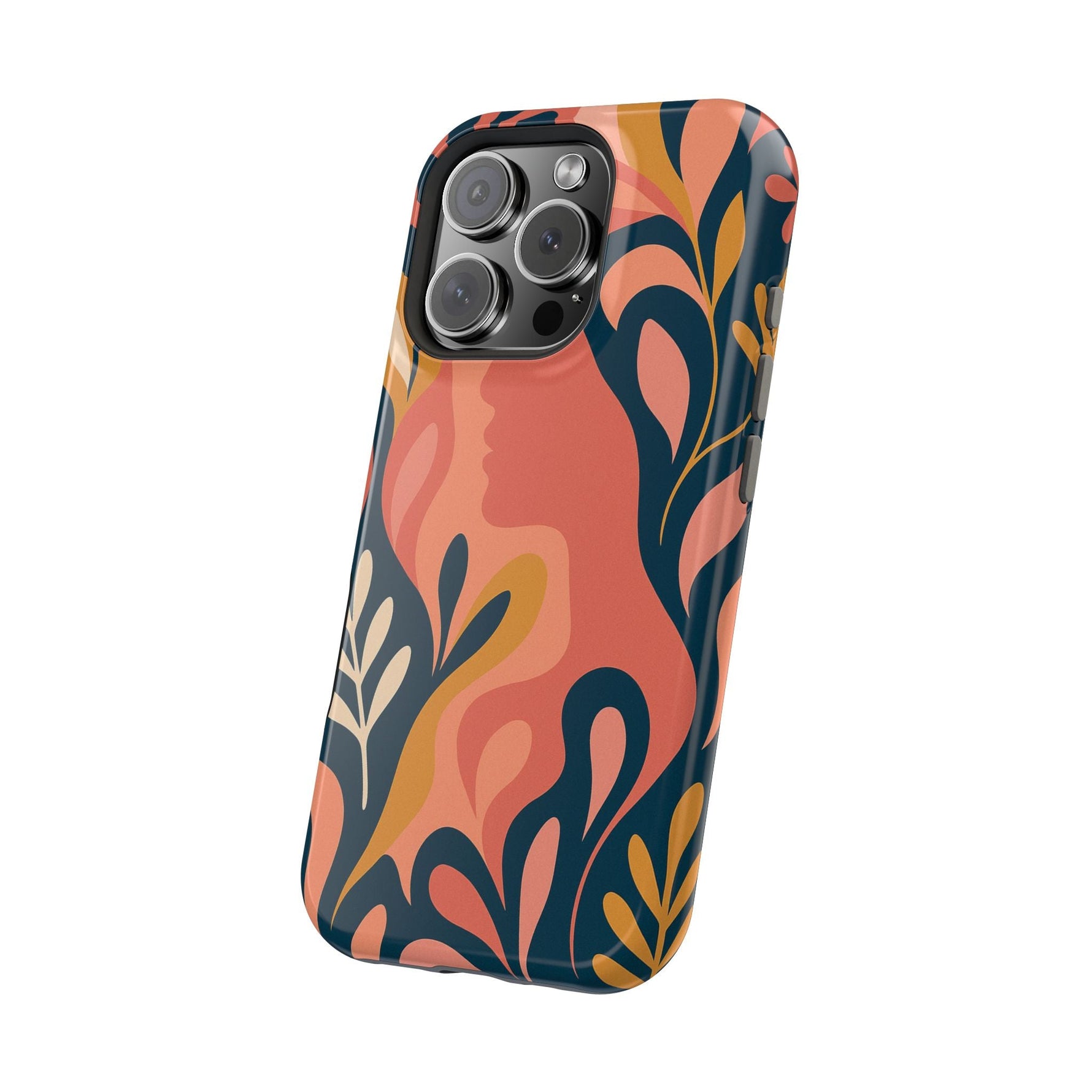 Floral Feminine Abstract MagSafe Impact-Resistant iPhone Case  Shamo's