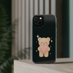 Romantic Teddy Bear Impact-Resistant iPhone Case with Heart Design  Shamo's