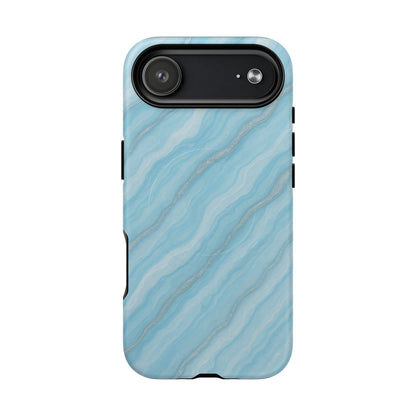 Sky Blue Marble iPhone Case with MagSafe - Shamo's