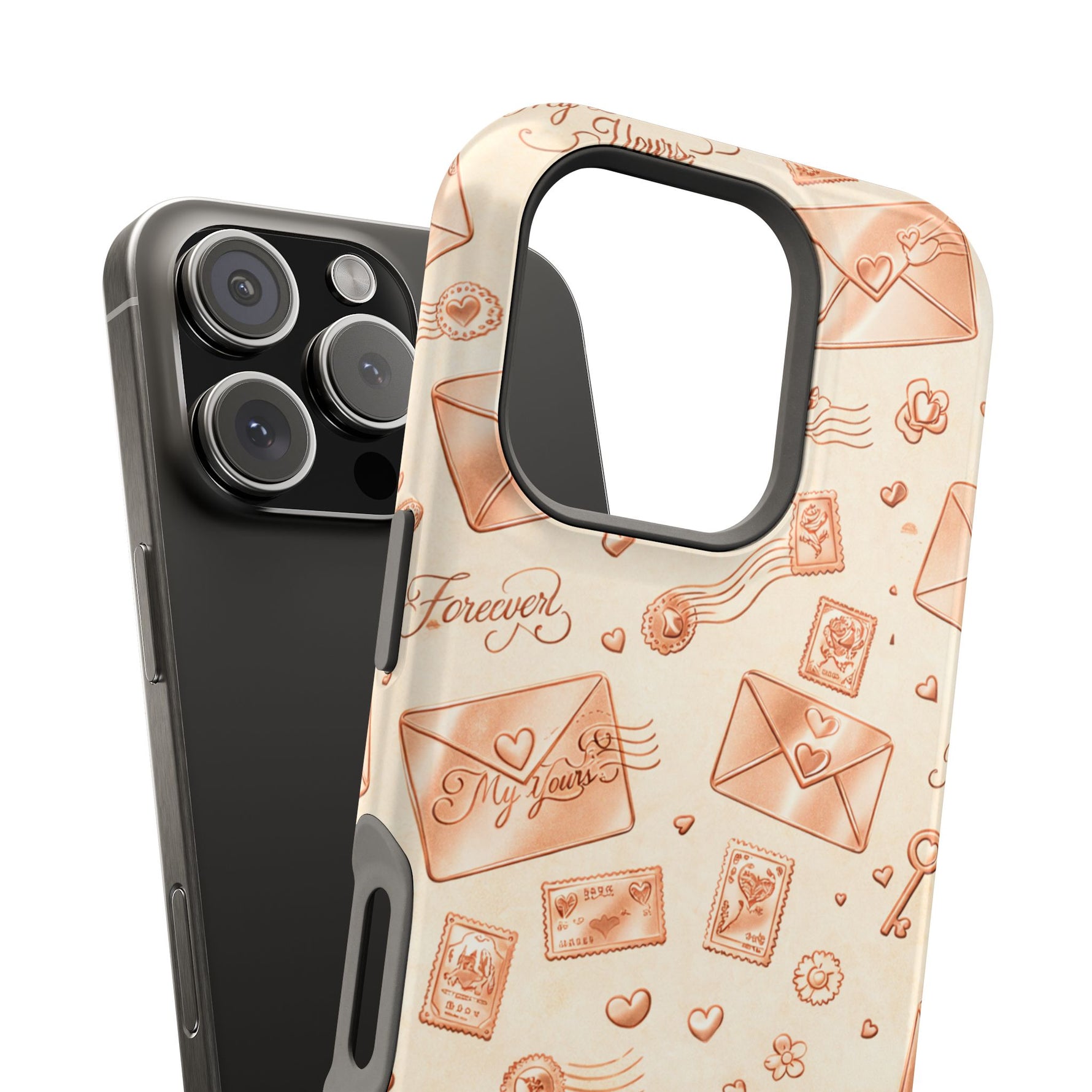 Vintage Love Letter iPhone Case — MagSafe Compatible, Impact-Resistant & Shockproof - iPhone 17 Pro Max / Glossy - Shamo's