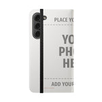 Personalized Flip Wallet Phone Case – Custom Photo & Text Wallet Cover