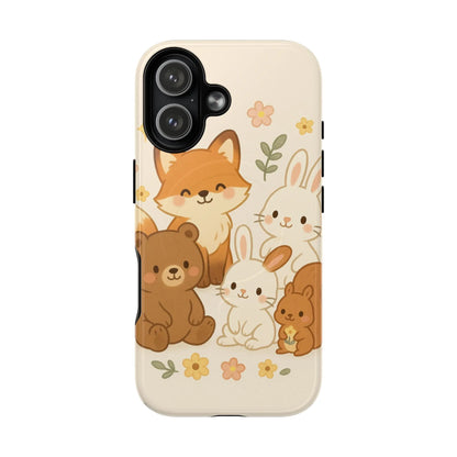 Forest Friends iPhone Case — Fox, Bear & Bunny Design. with MagSafe - Shamo's