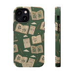 Botanical Journal Pattern iPhone Case | MagSafe Compatible Impact-Resistant Protective Cover