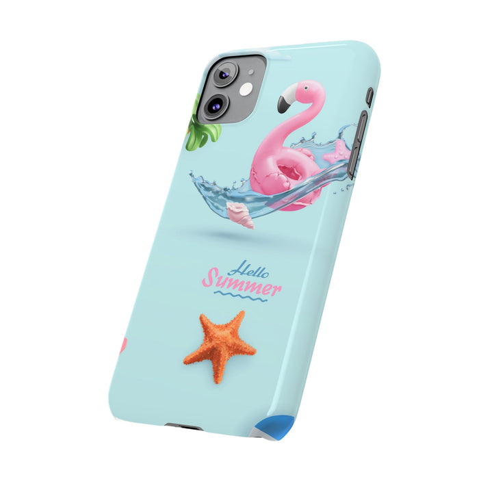 Slim Phone Cases with Hello Summer design