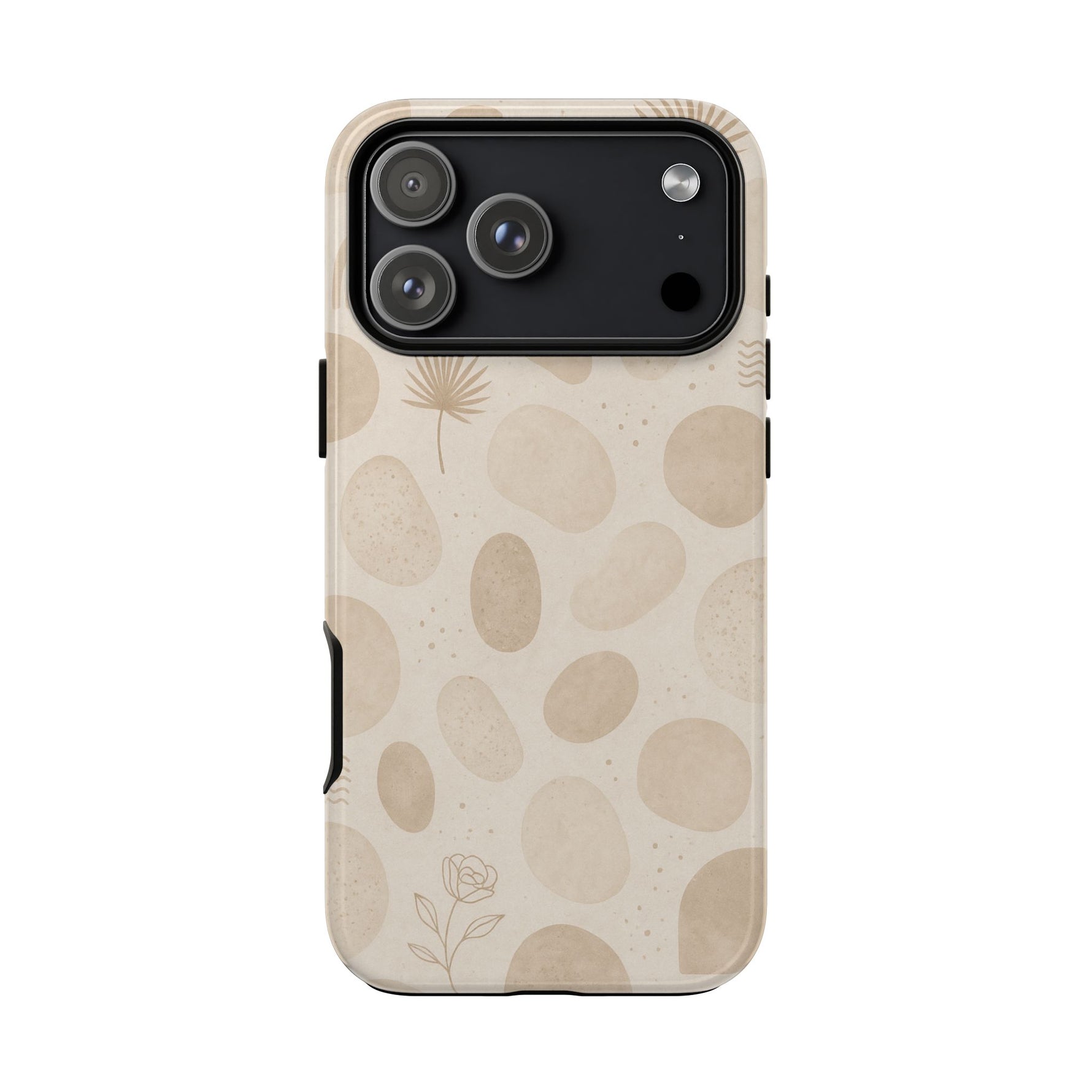 Neutral Pebble Pattern Tough iPhone Case - Shamo's