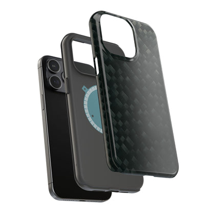 Dark Carbon Fiber Texture Magnetic Impact-Resistant iPhone Case | MagSafe compatible  Shamo's
