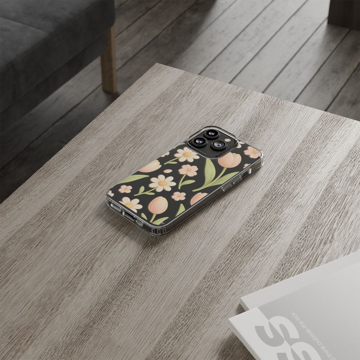Floral Impact-Resistant Clear iPhone Case - Shamo's