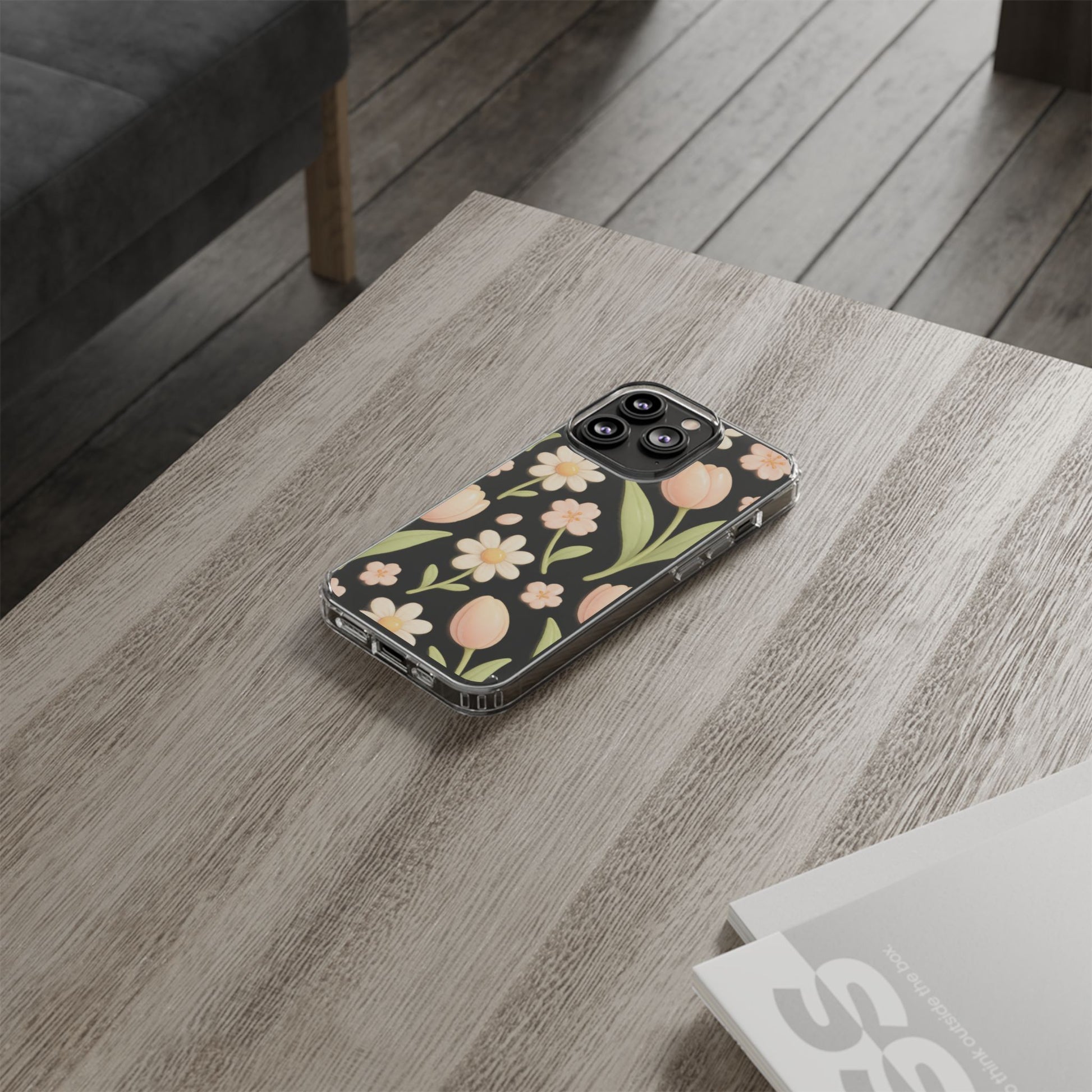 Floral Impact-Resistant Clear iPhone Case - Shamo's