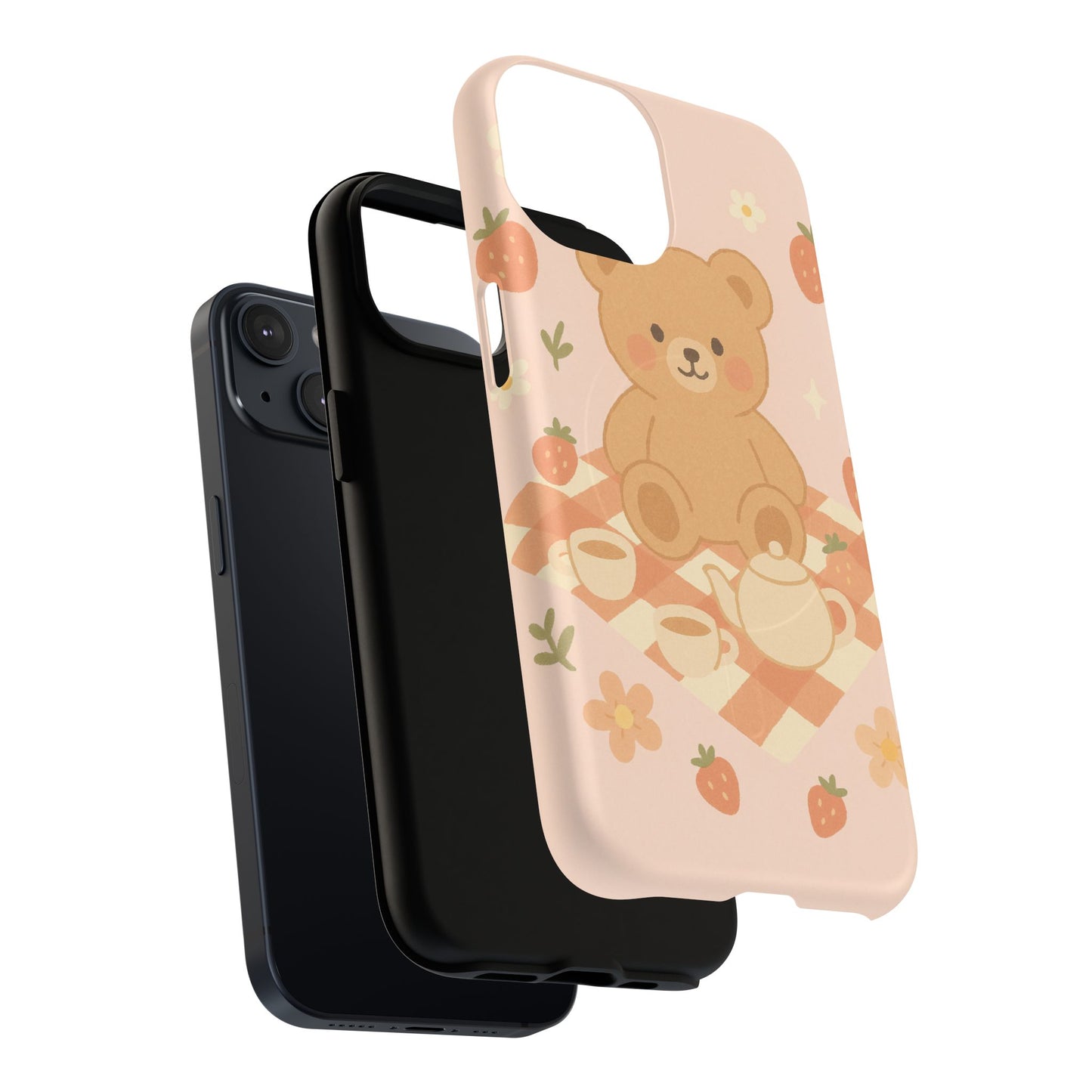 Blossom Bear Picnic iPhone Case with MagSafe