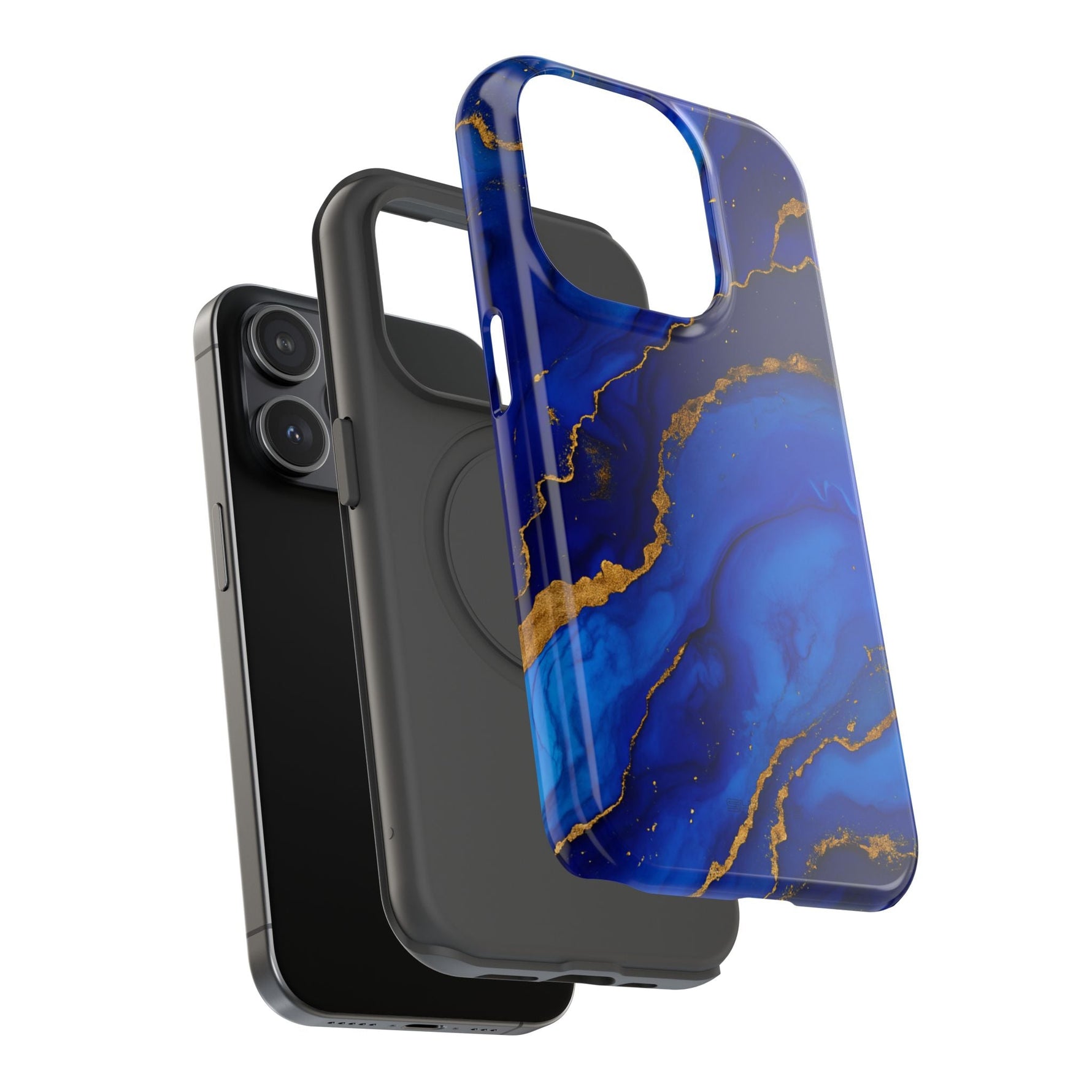 Blue Gold Marble Phone Case  Shamo's