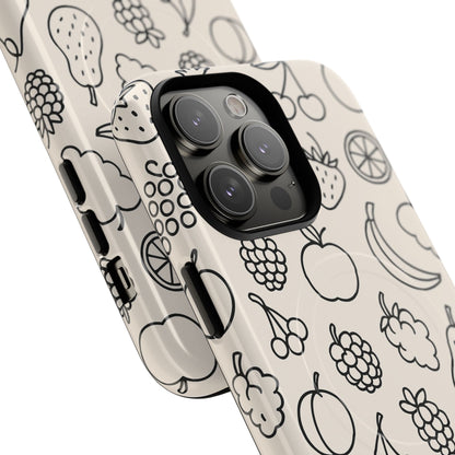 Fruit Pattern Tough iPhone Case | Compatible with MagSafe