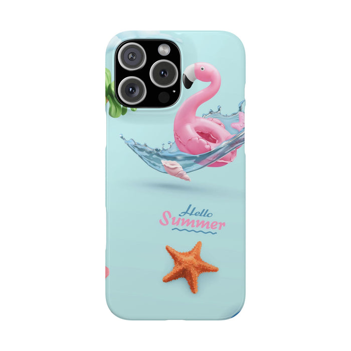 Slim Phone Cases with Hello Summer design