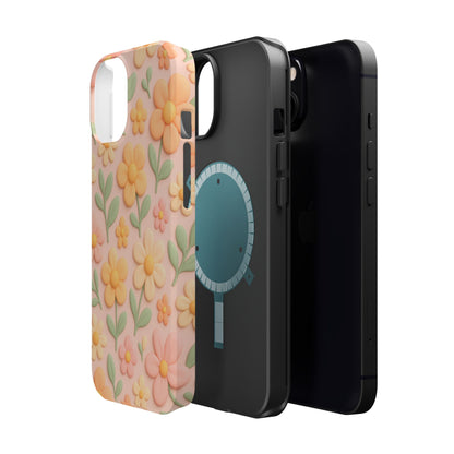 Vintage Floral 3D iPhone Case | MagSafe Compatible