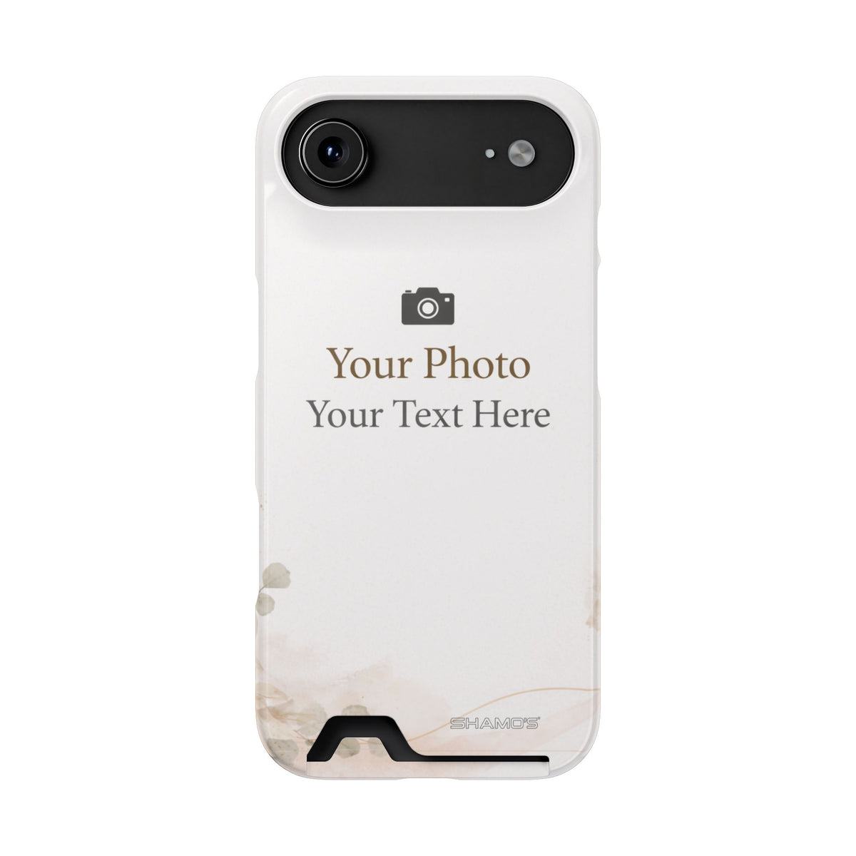 Funda para teléfono personalizable con tarjetero | Añade tu propia foto y texto
