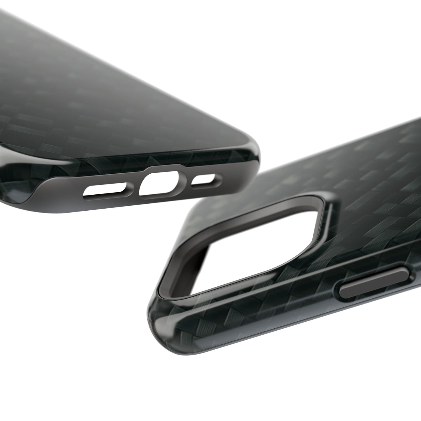 Dark Carbon Fiber Texture Magnetic Impact-Resistant iPhone Case | MagSafe compatible  Shamo's