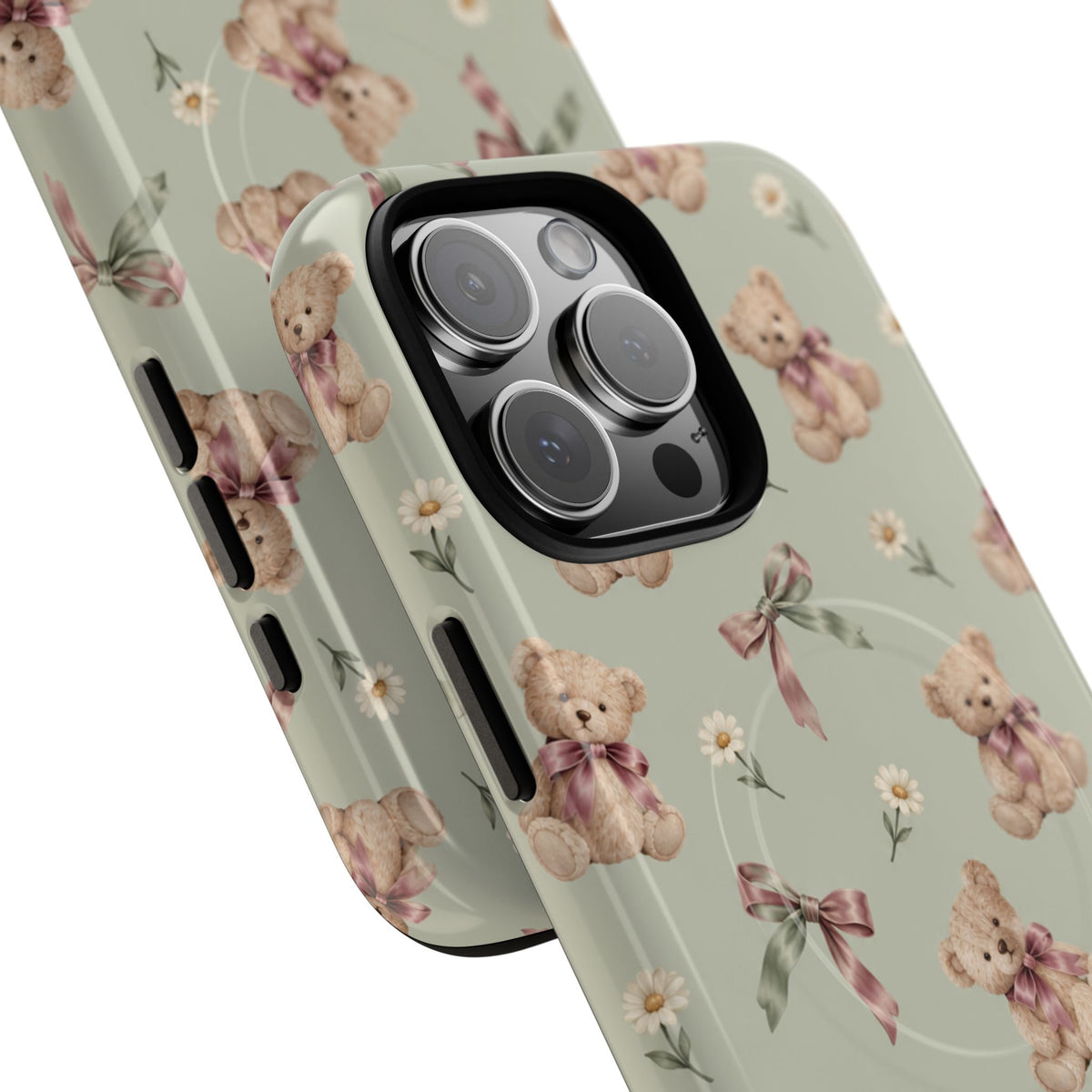 Funda para iPhone con lazo y osito de peluche con MagSafe