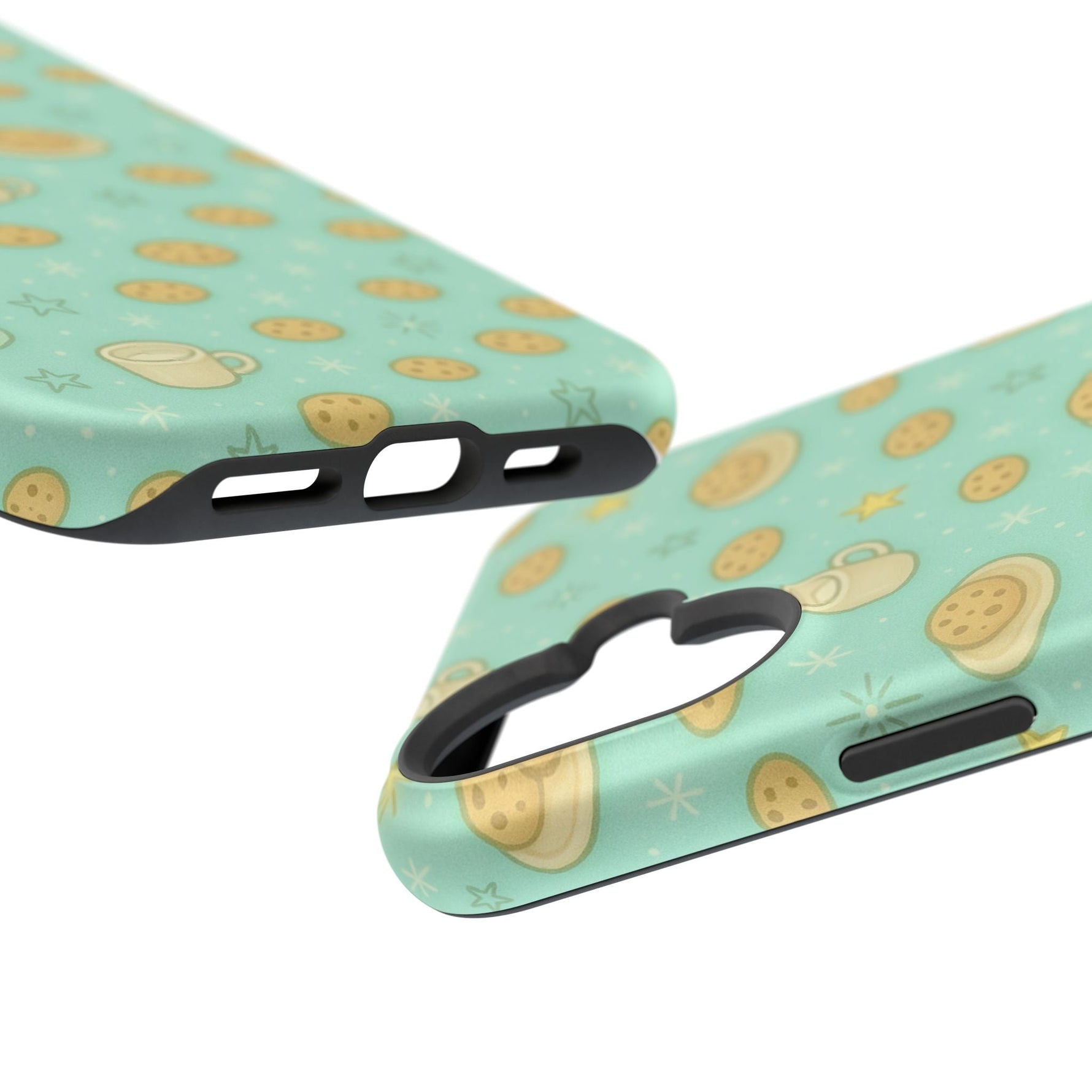 Cookie & Coffee Pattern Tough iPhone Case — Impact-Resistant  Shamo's