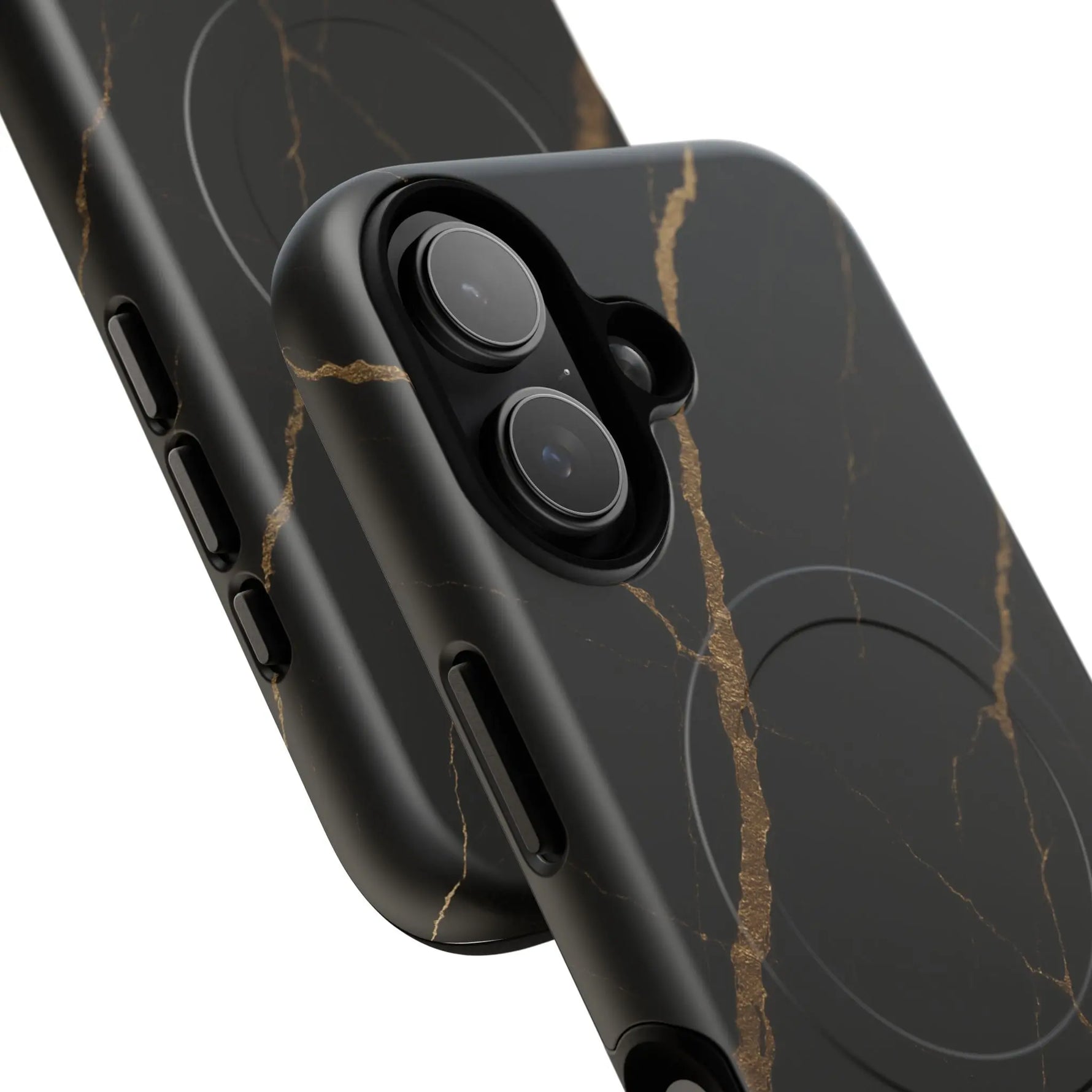 Black & Gold Marble iPhone Case with MagSafe  Shamo's
