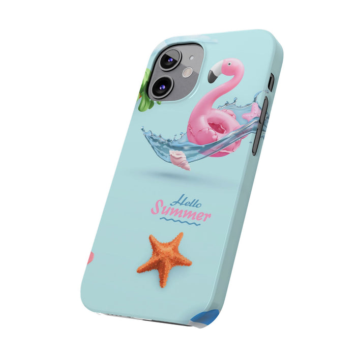 Slim Phone Cases with Hello Summer design