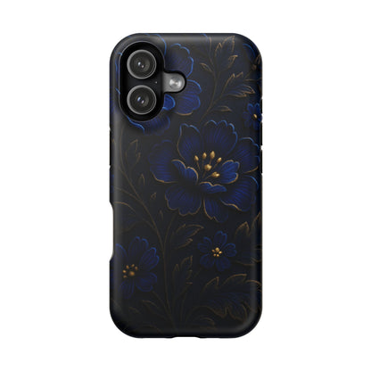 3D Velvet Night Flower iPhone Case | MagSafe