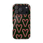 Candy Cane Heart MagSafe Impact-Resistant iPhone Case  Shamo's iPhone 17 Pro / Glossy