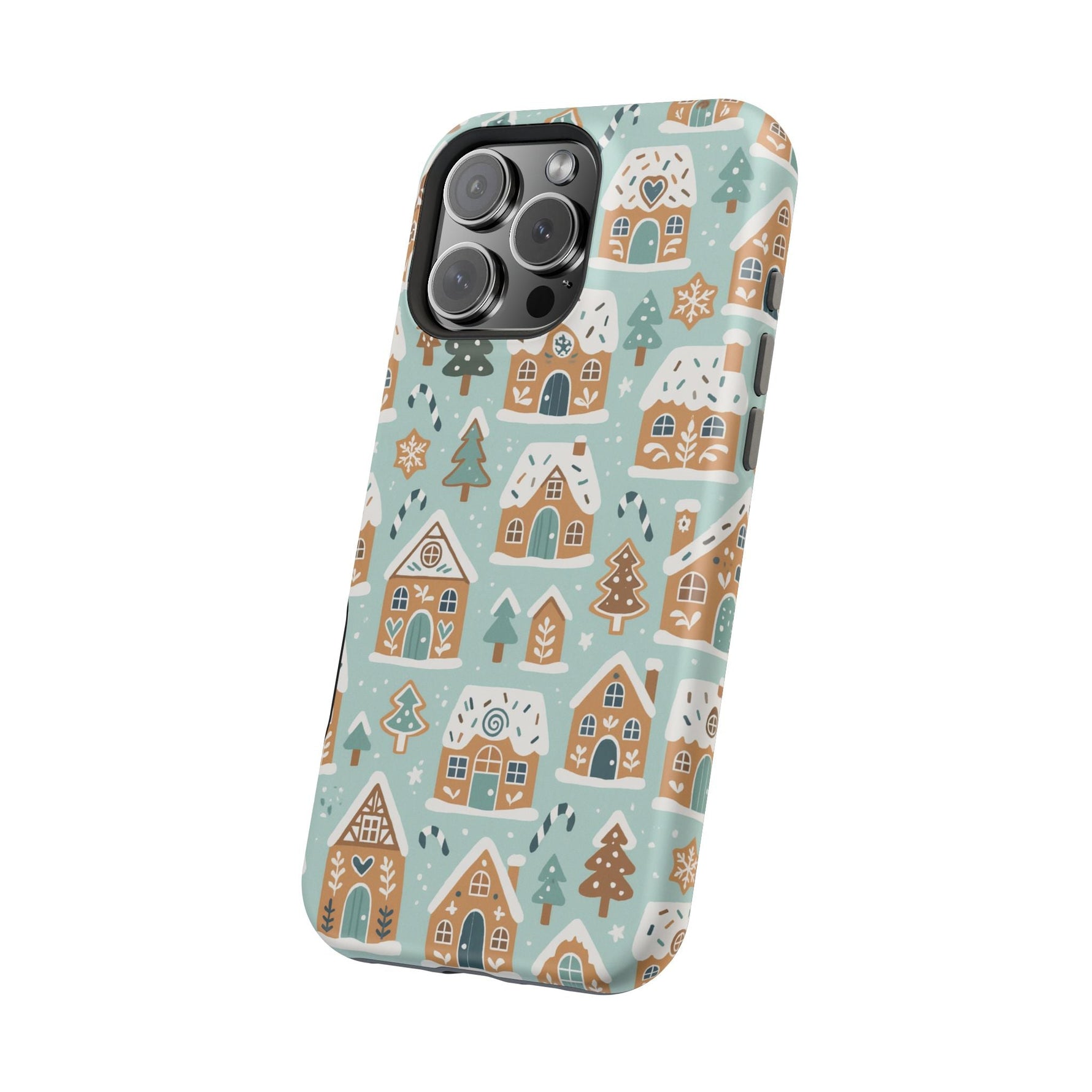 Winter Gingerbread Village Holiday Theme iPhone Case with MagSafe compatibility  Shamo's